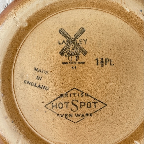 Rare Vintage Langley Pottery 1.5 pint British HotSpot Ovenware Crock/Pot - Picture 3 of 12